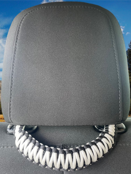 Headrest Grab Handles (Pair of 2) - Paracord Headrest Grab Handles for Jeep Wrangler, JK, JKU, JL, JLU, Gladiator, Ford Bronco, and any other vehicle with removable headrests